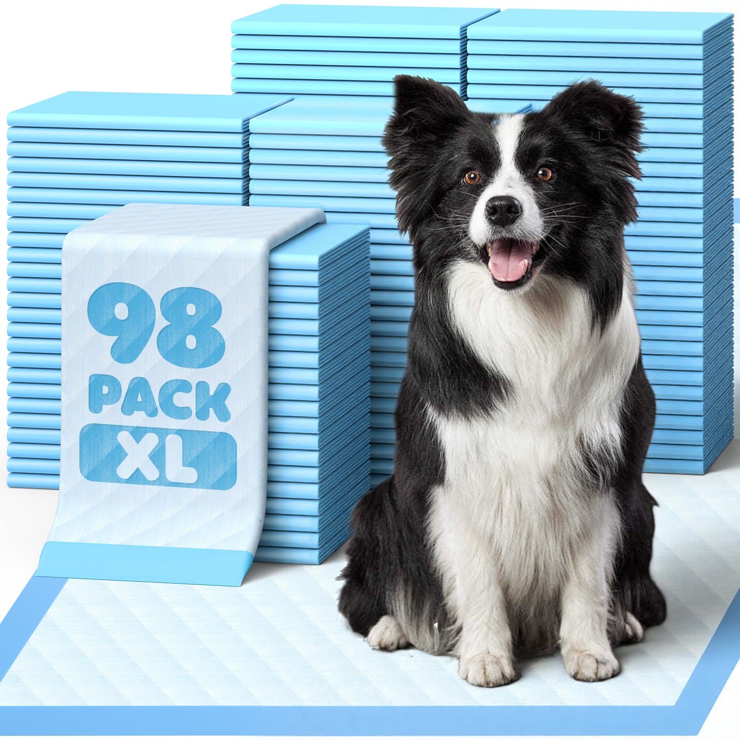 75-Pack XX-Large Puppy Pads - 38" x 28" Pee Pads for Dogs Potty Training with Leak-Proof Quick-Dry Design, 6-Layer Wee Wee Pads for Dogs