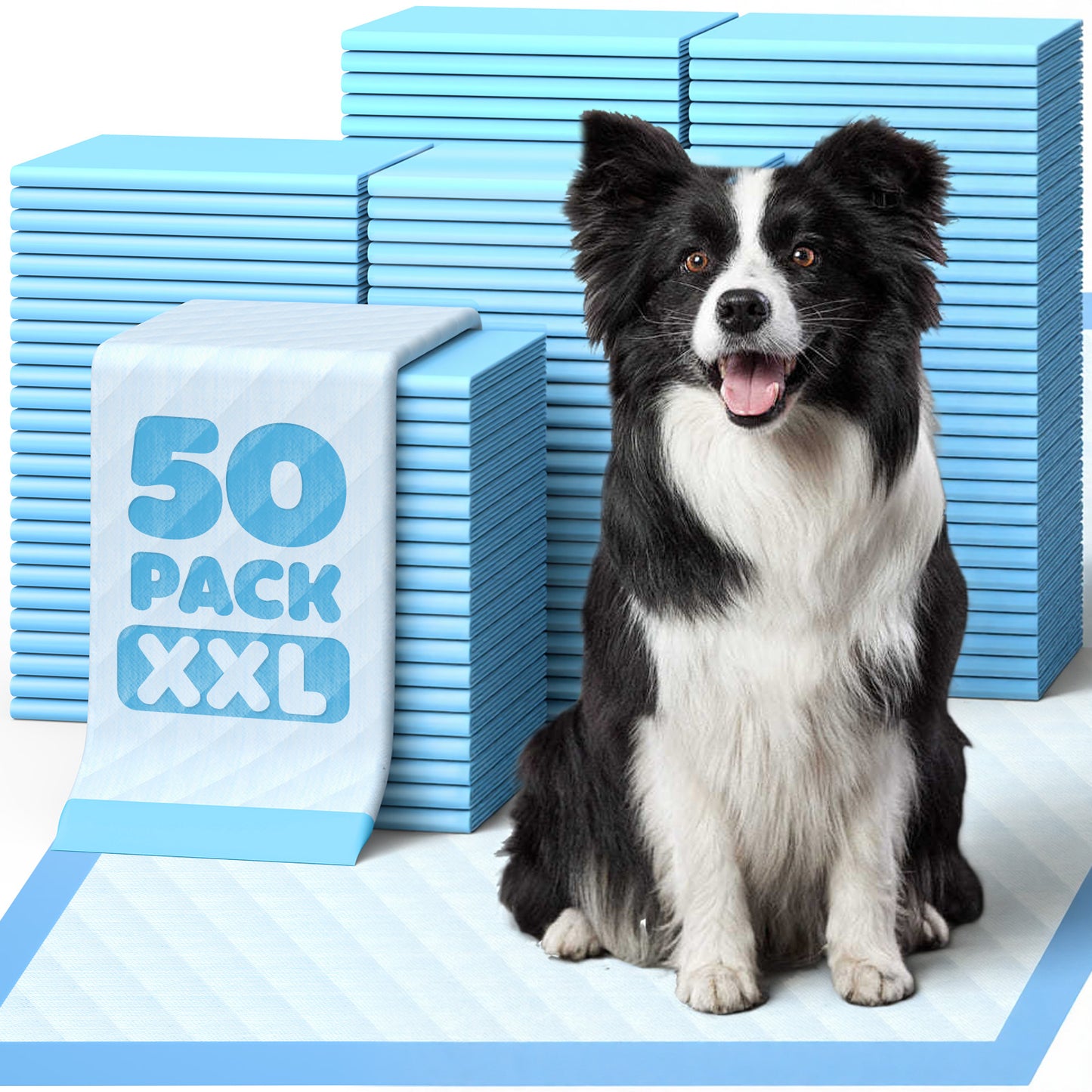 75-Pack XX-Large Puppy Pads - 38" x 28" Pee Pads for Dogs Potty Training with Leak-Proof Quick-Dry Design, 6-Layer Wee Wee Pads for Dogs