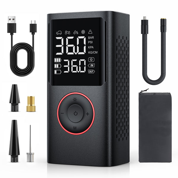 Portable Air Compressor Tire Inflator Digital Pressure Gauge