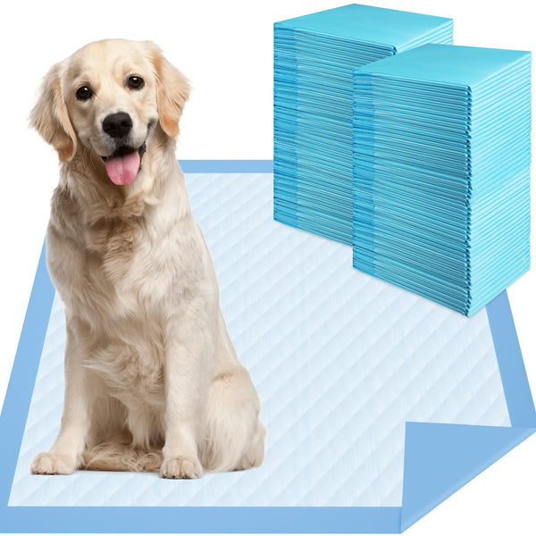 Powools X-Large Puppy Pads - 34'' x 28'' Pee Pads for Dogs Potty Training with Leak-Proof Quick-Dry Design, 6-Layer Wee Wee Pads for Dogs, Pack of 100