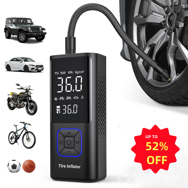 Tire Inflator Portable Air Compressor, 150 PSI Cordless Mini