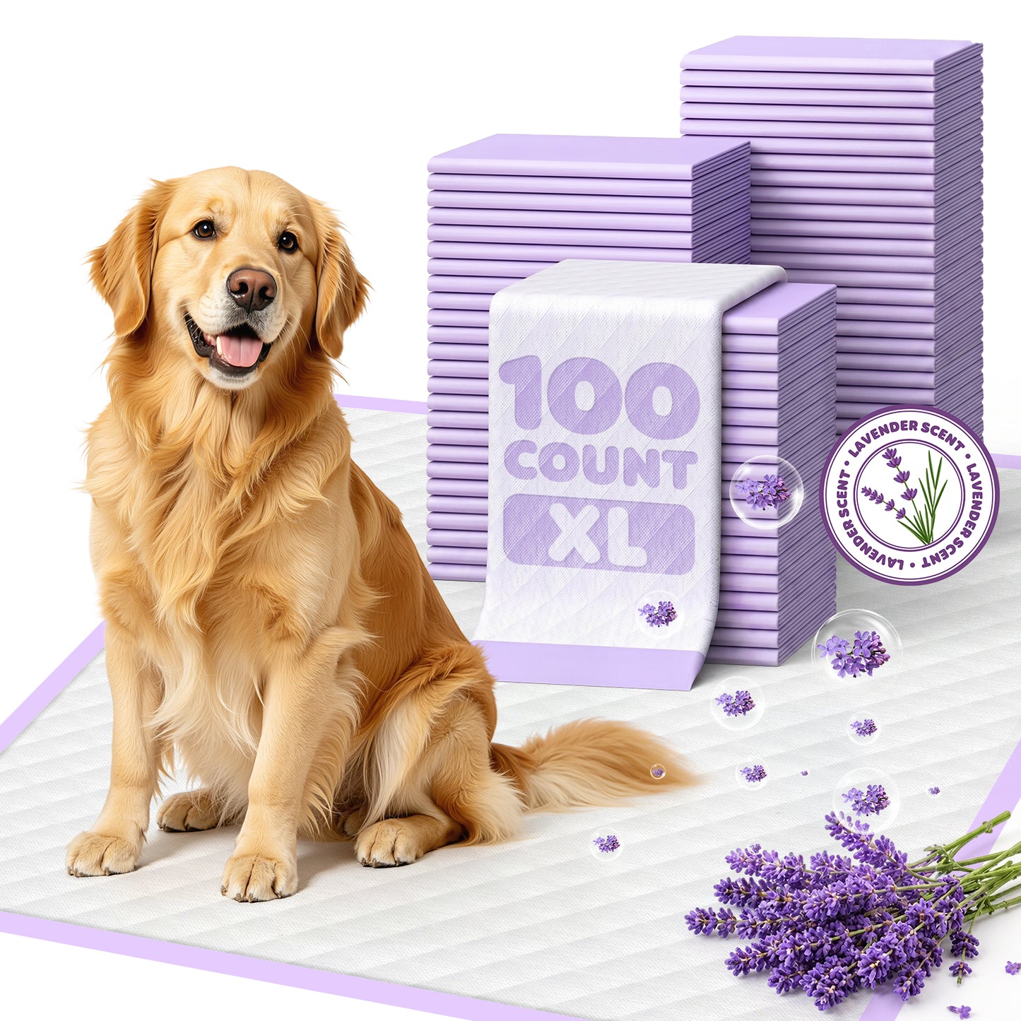 75-Pack XX-Large Puppy Pads - 38" x 28" Pee Pads for Dogs Potty Training with Leak-Proof Quick-Dry Design, 6-Layer Wee Wee Pads for Dogs