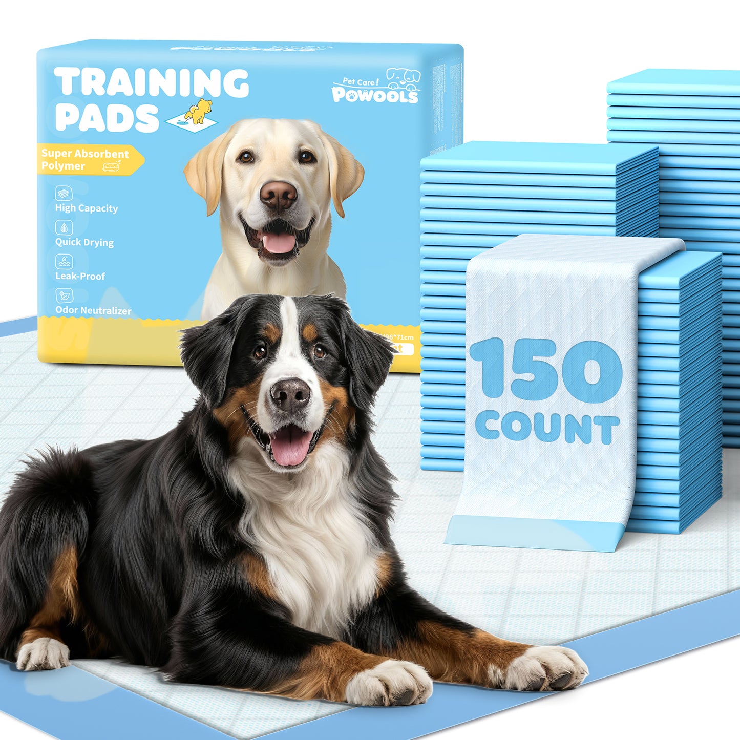 75-Pack XX-Large Puppy Pads - 38" x 28" Pee Pads for Dogs Potty Training with Leak-Proof Quick-Dry Design, 6-Layer Wee Wee Pads for Dogs