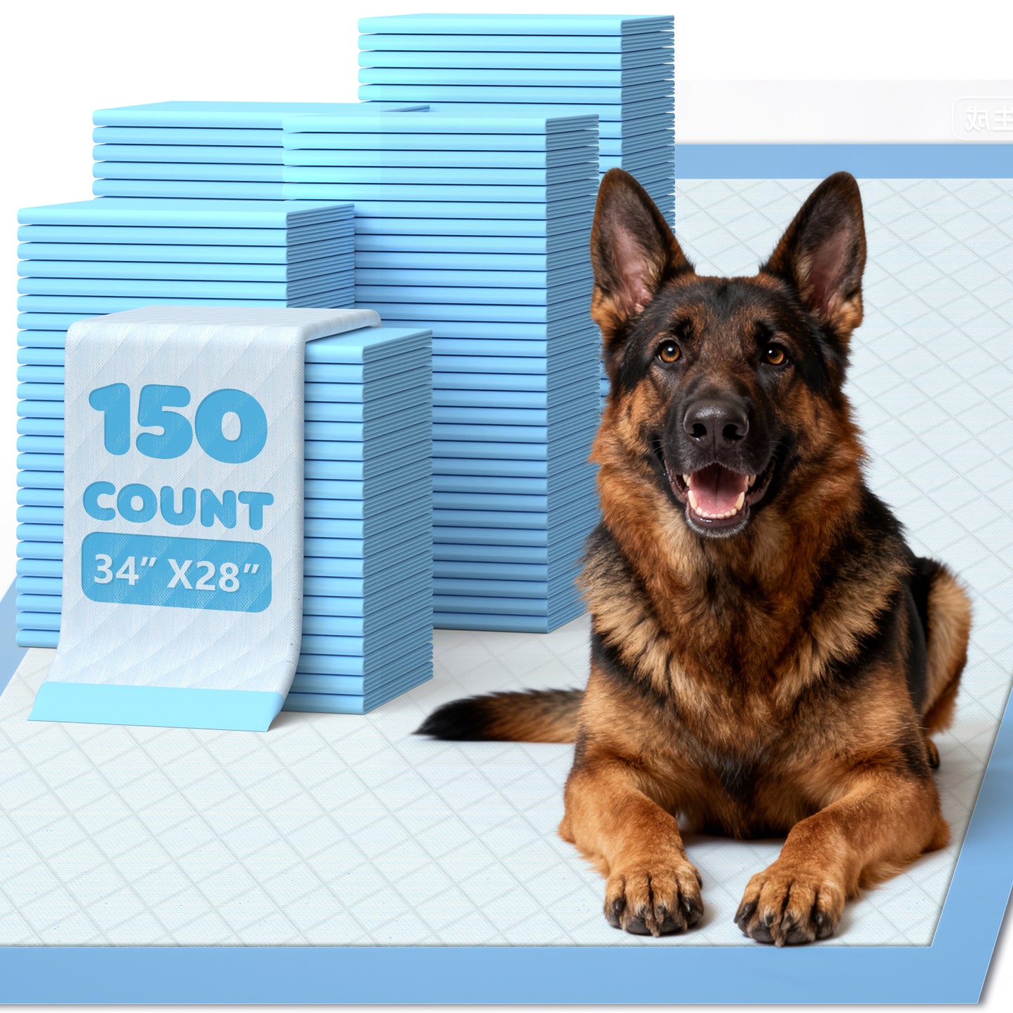 75-Pack XX-Large Puppy Pads - 38" x 28" Pee Pads for Dogs Potty Training with Leak-Proof Quick-Dry Design, 6-Layer Wee Wee Pads for Dogs